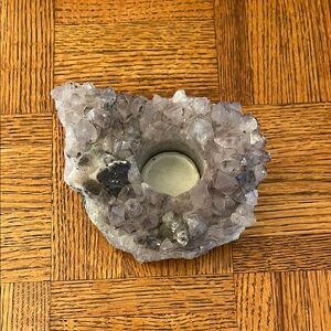 Amethyst Crystal Candle Holder